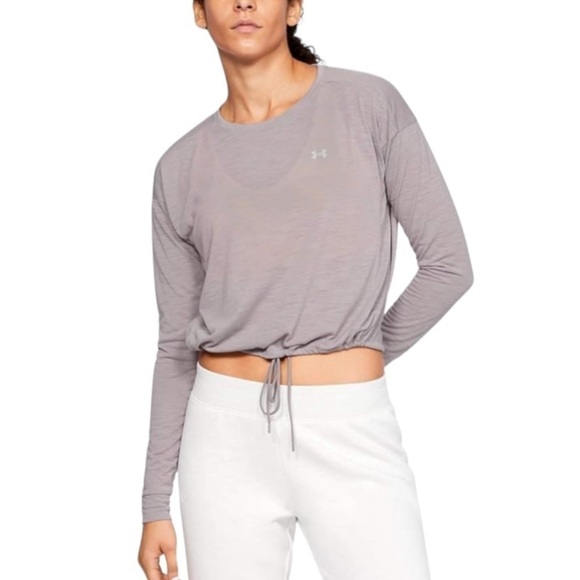 Under Armour Tops - Under Armour Whisperlite Cropped Cover Up Women's Size Medium in Lavender Gray
